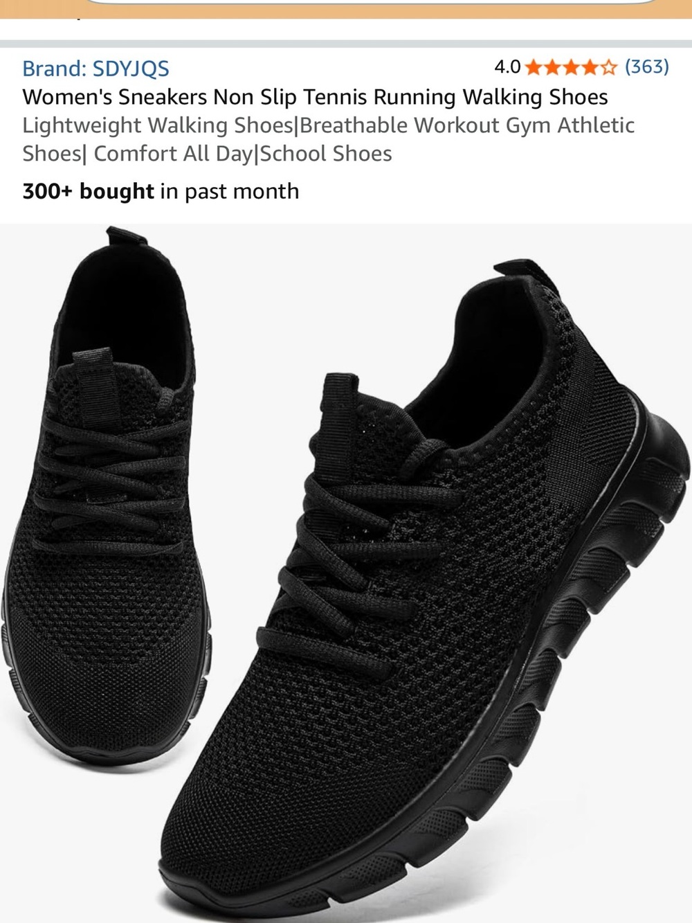Lightweight Breathable Black Knit Sneakers: non slip work shoe